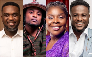 From L to R: Joe Mettle, Joseph Matthew, Emy Newman and Perez Musik From L to R: Joe Mettle, Joseph Matthew, Emy Newman and Perez Musik