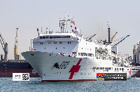The visit marks the first reported arrival of a Chinese naval hospital ship in Ghana