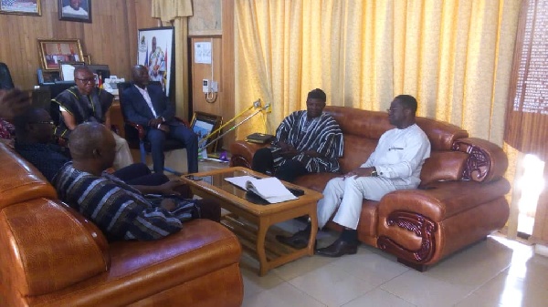 Energy Minister, Peter Amewu with the Northern Regional Minister Salifu Saed, others