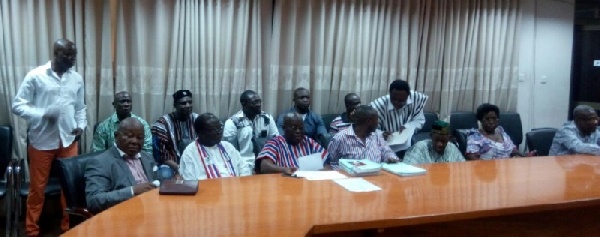 Nana Addo and some NPP officials at the EC HQ