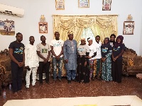 Members of Change for Zongo Youth with Grushi Chief for East Ayawaso, Alhaji Ibrahim Umar Mojo