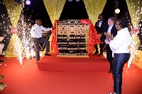 Officials of Malta Guinness Ghana Limited unveil the promo.