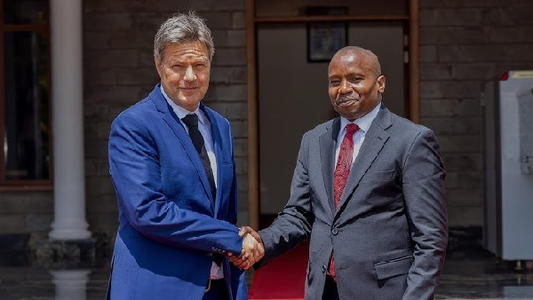 Robert Habeck, Germany’s Economic Affairs Minister; Kithure Kindiki, Deputy President of Kenya