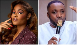 Ama Burland (L) has taken a swipe at Prophet Uche (R)
