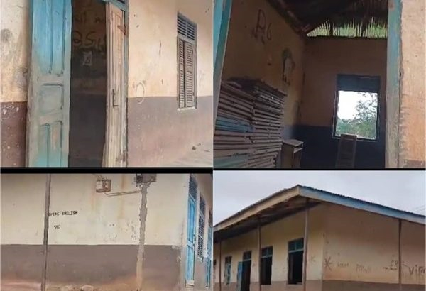 A recent photo capturing the present condition of the school
