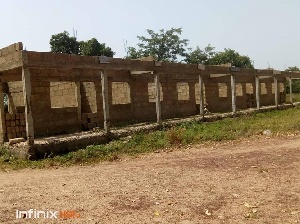 A photo of an uncompleted school building