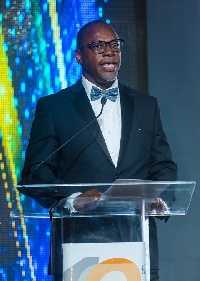 Edward Effah, CEO of Fidelity Group addressing guests at the ball