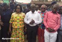 Ashanti Regional Minister, Osei Mensah together with the KMA boss visited the bus terminal