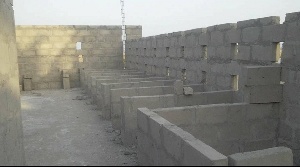 The 20-seater toilet is still under construction