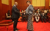 President Nana Addo Dankwa Akufo-Addo with Otiko Afisa Djaba