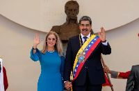 Venezuelan President Nicolas Maduro and his wife, Cilia Flores