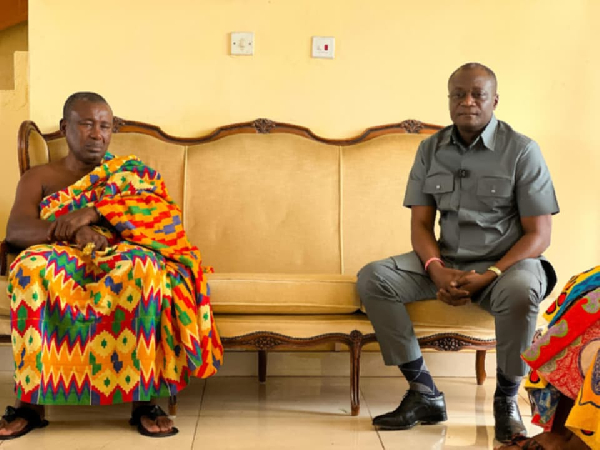 Joseph Nelson (R) with Nana Kwesi Agyeman IX