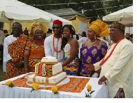 Martin Okoro with his wife and family