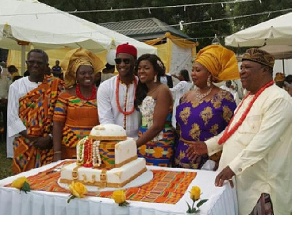 Martin Okoro with his wife and family