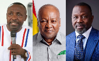 L-R John Boadu, President John Dramani Mahama and Attorney General Dr Ayine