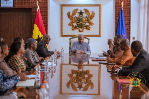 President John Mahama and some members of the Constitutional Review Committee President John Mahama and some members of the Constitutional Review Committee