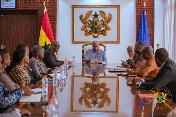 President John Mahama and some members of the Constitutional Review Committee