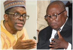 Speaker of Parliament, Alban Bagbin [L] and former Attorney-General, Martin Amidu