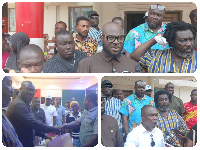 Sly stormed the NDC office with other actors, musicians to file for the deputy Reg Organizer positio