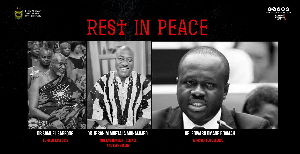 Dr Samuel Sarpong (L), Dr Ibrahim Murtala (M) and Dr Omane Boamah (R) were among 8 people that died