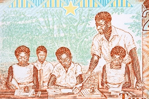 A teacher teaching his students