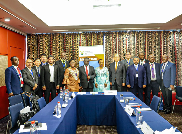Kwaku Ofori Asiamah with officials of the IMO