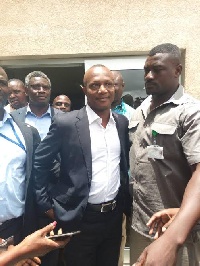 The re-appointed Ghana coach Kwesi Appiah was received at the Kotoka International Airport.