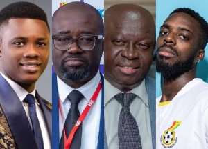 L-R: Prophet Telvin, Kurt Okraku and Kwabena Yeboah disclosed why Inaki retired from Black Stars