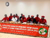 Leaders of the Extractive Industry Workers’ Union Ghana of GFL