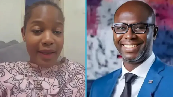 Deborah Seyram Adablah and Ernest Kwasi Nimako, a senior bank executive