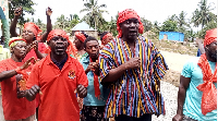 Some of the farmers protesting