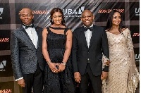 Kennedy Uzoka and wife, Lotanna; and Group Chairman, UBA Plc, Mr. Tony Elumelu and wife, Awele