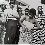 See old 1980s photo of Rawlings and Asantehene Opoku Ware II watching a traditional dance