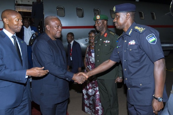 President Mahama arrives in Kigali, Rwanda