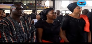 The family at the thanksgiving service that was held in honour of the late Major Maxwell Mahama