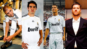 (L-R) Benzema, Kaka, Ronaldo, Alonso were all signed by Madrid 16 years ago