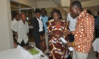 Mrs Matilda Amissah-Arthur (M) was the guest of honour at the launch of the Food project