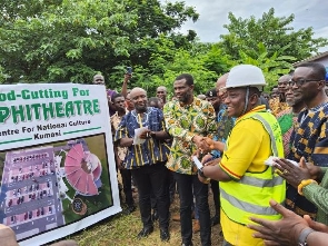 Mark Okraku-Mantey at the sod cutting ceremony