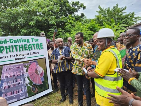 Mark Okraku-Mantey at the sod cutting ceremony