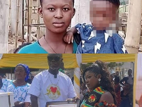 A file photo of 17-year-old Beatrice Agyei with her kids and her during her graduation