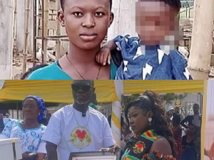 A file photo of 17-year-old Beatrice Agyei with her kids and her during her graduation