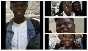 Some of the nurses speaking with Wode Maya at the airport