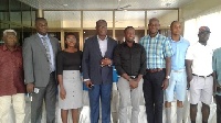 GGA prez., Aggrey (4th L)  with other officials at the launch