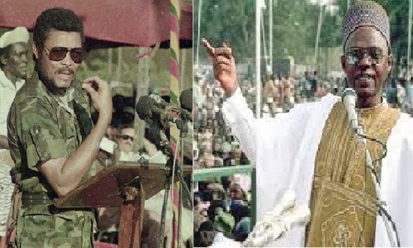 Rawlings and Shehu Shagari were presidents during the 1983 incident