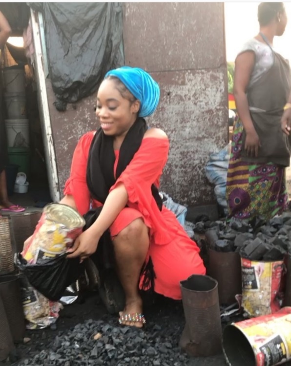 Moesha Buduong selling charcoal