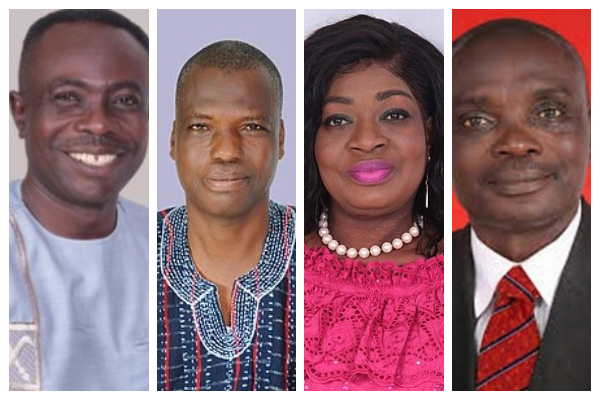 From L-R,  Aowin MP, Ofori Larbi, Atebubu-Amantin MP, Sanja Nanja, Agona West MP, Quuenster Sawyerr