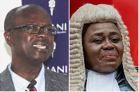 Professor Stephen Kwaku Asare (Kwaku Azar) and Chief Justice Gertrude Torkornoo