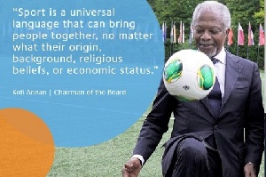 Kofi Annan believed football is a tool that could be use to unite the world