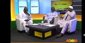 From left Host of Badwam Kwabena Asante,Kennedy Agyapong(M) and Alhaji Bature