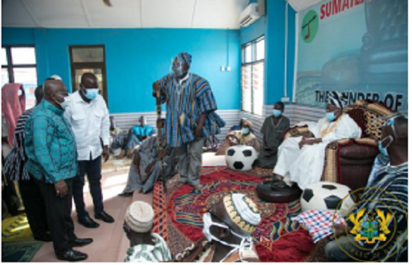 President Nana Akufo-Addo at the Yegbonwura’s Palace, Damongo, Savannah Region